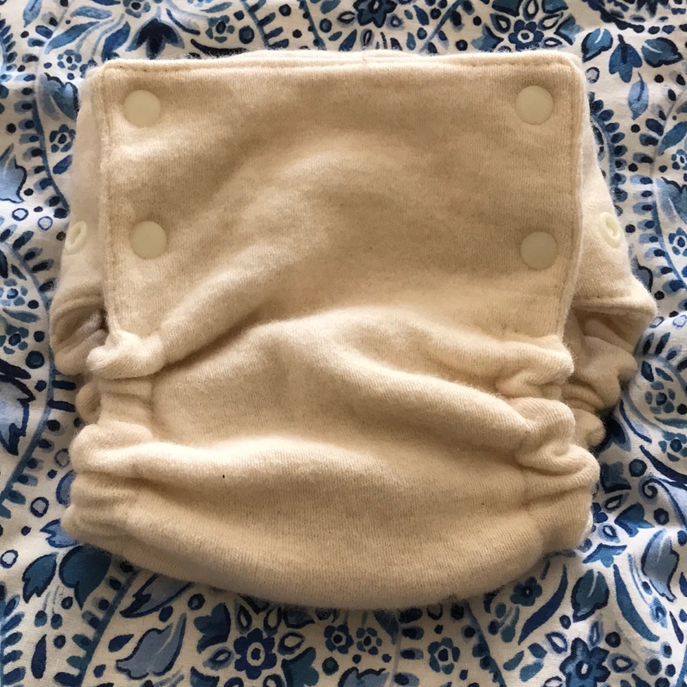 One Pair Used Baby Greens 100% Merino Wool Diaper